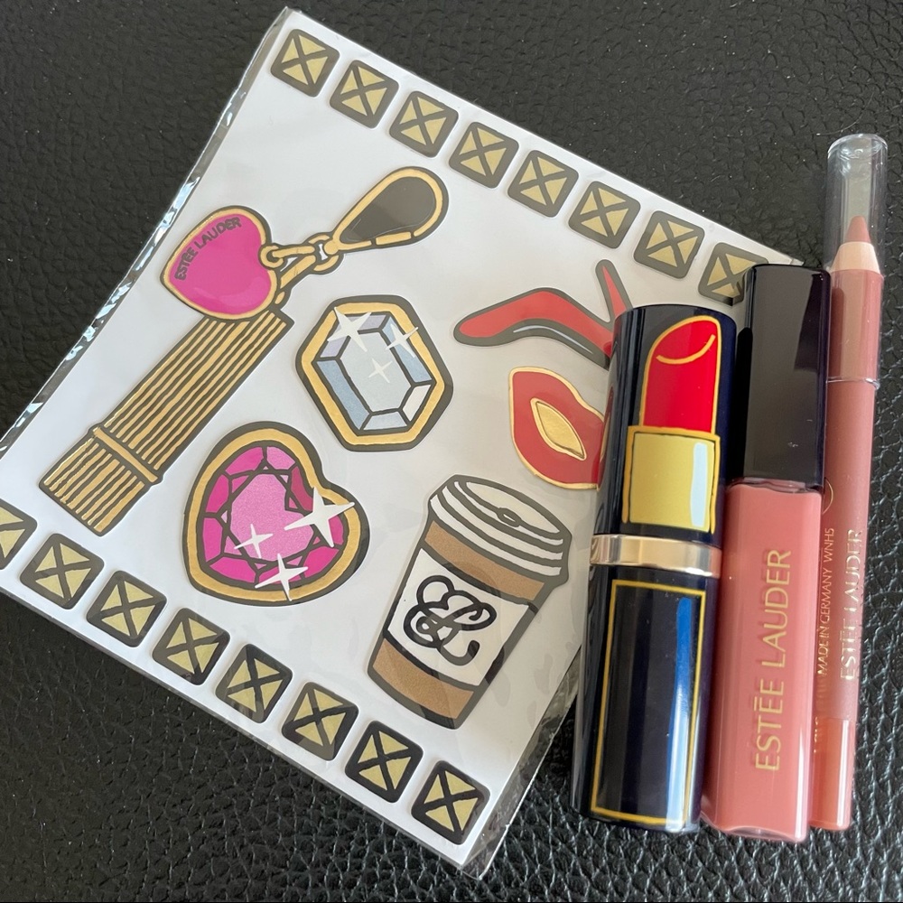 Estée Lauder Lip Set (3) + Sticker